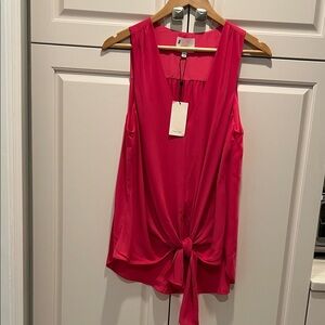 Cinq a sept Elegant Pink Sleeveless Top medium guava pink 🆕